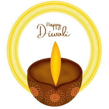 Indian festival happy diwali with props diya illustration png