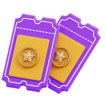 Ticket Movie Production device and tools 3D Illustration png