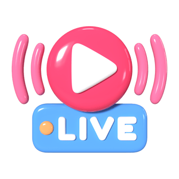 Live Streaming 3D Illustration Icon png
