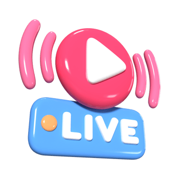 Live Streaming 3D Illustration Icon png