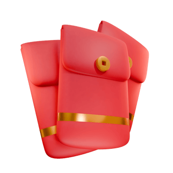 3D Rendering Chinese Red Envelope png