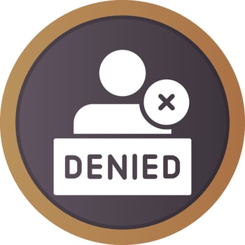 Denied Creative Icon Design vector