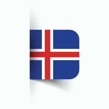 Iceland national flag, Iceland National Day, EPS10. Iceland flag vector icon