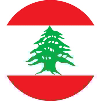 Lebanon circle flag. Flag icon. Standard color. Digital illustration. Round icon flag. illustration. vector