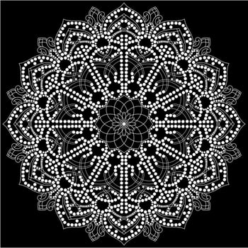 Luxury Mehndi Henna Drawing Circular Mandala pattern for tattoo, decoration premium product poster or painting. Decorative ornament in ethnic oriental style. Outline doodle hand draw illustration vector