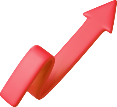 3d Growing blue Arrow up. png
