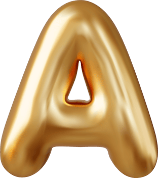 3d letter A uppercase png