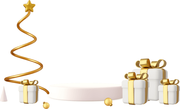 3d christmas design, png