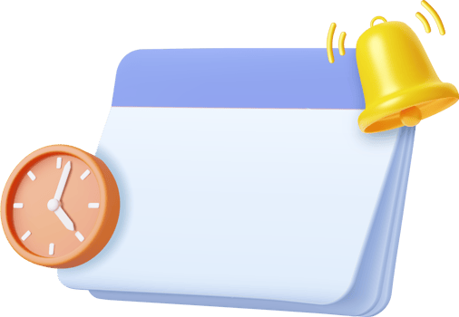 3D reminder in calendar png