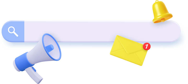 3D Search Bar design element. png