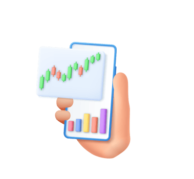 3d Candle stick graph chart of online stock png