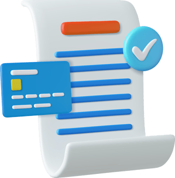 3D bill payment with credit card png