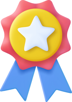 3d Winner medal with ribbon. png