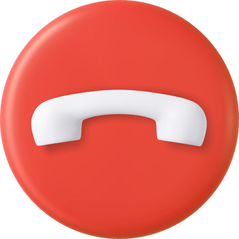 3d minimal decline the phone icon png