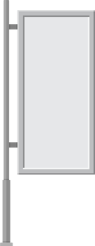 Large blank, empty, white billboard screen, png