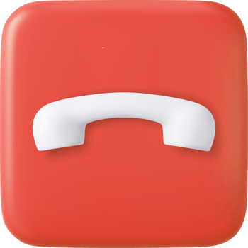 3d minimal decline the phone icon png