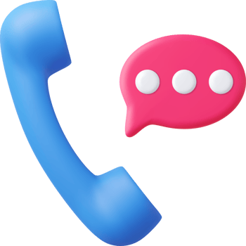 3d retro telephone receiver and speech bubble png