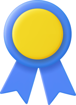 3d Winner medal with ribbon. png