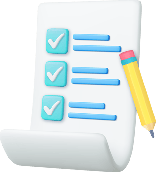 3d paper task management todo check list png
