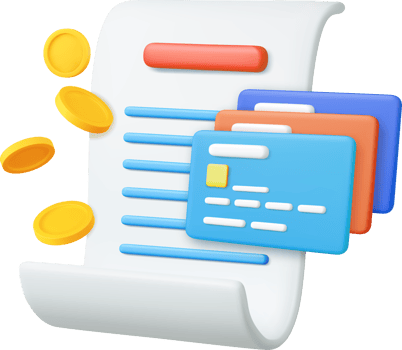 3D bill payment with credit card png