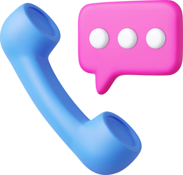 3d retro telephone receiver and speech bubble png