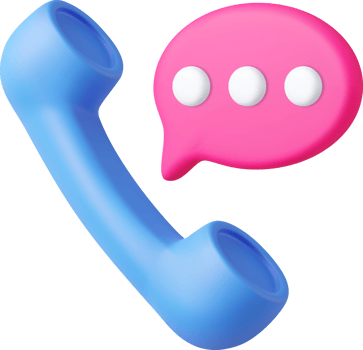 3d retro telephone receiver and speech bubble png