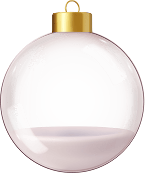 3D Christmas decorations glass baubles png