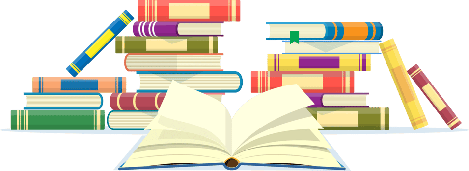 Open book with an upside down pages png