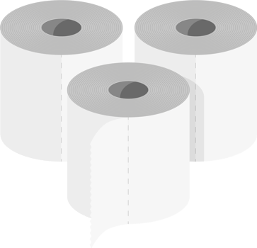 White roll of toilet paper. png