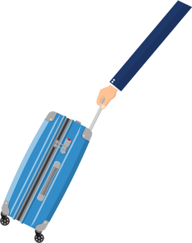 travel bag in hand. png