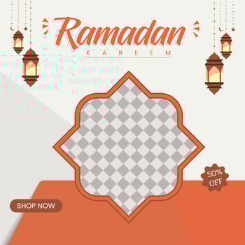 Ramadan simple sale banner design. vector