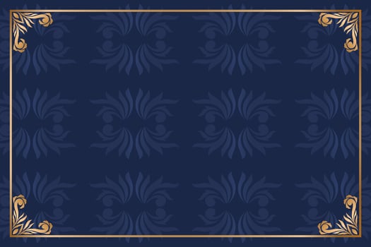 Frame carving gold vector