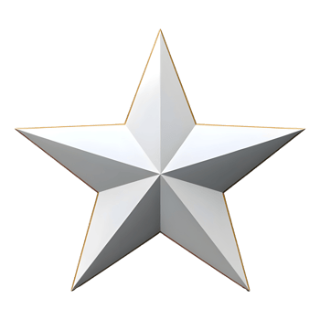 AI generated Realistic Star on Transparent background - Ai Generated png