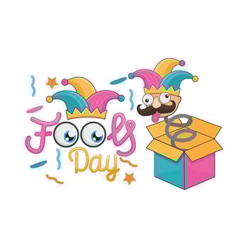 illustration of april fools day vector
