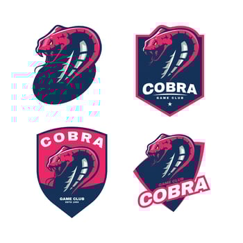cobra snake sport logo template vector