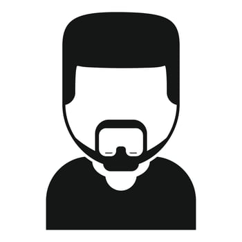 Beard mustache icon simple vector. Head fashion vector