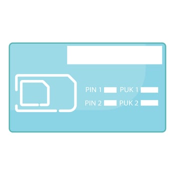 New sim card phone icon cartoon vector. Web damage broken vector