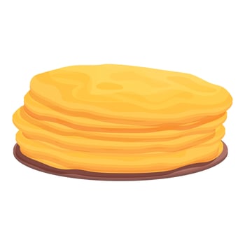 Home made pancakes icon cartoon vector. Stack cooking vector