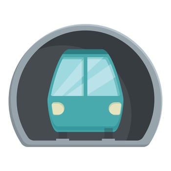 Subway train head icon cartoon vector. Metro hub vector