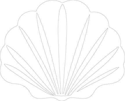 clam outline silhouette vector
