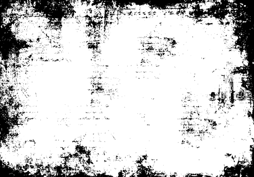 Grunge border texture background. Abstract frame overlay. PNG graphic illustration with transparent background.