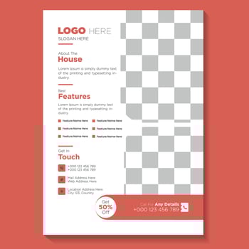 Home Sell Flyer Design vector