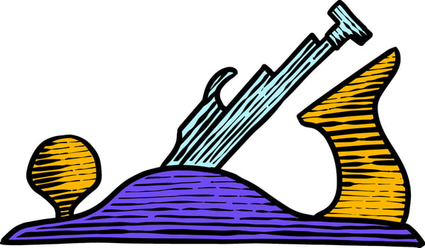 Woodworking plane hand drawn illustration color vector illustration