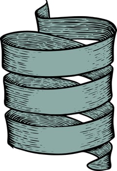 Hand drawn ribbon banners vintage elements color vector illustration