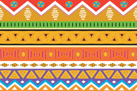 Illustration, The colorful fabric patterns with multi color background. vector