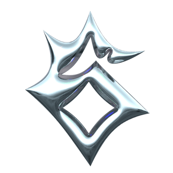 3d chrome number 6 png