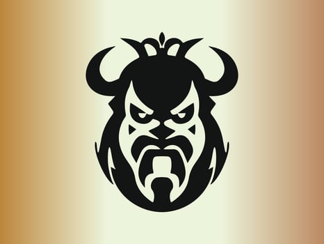 Viking logo design icon symbol vector illustration. Human viking logo design template.