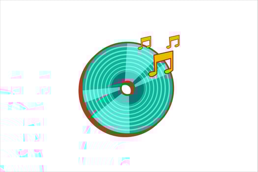 Vinyl Retro Flat Sticker Design vector
