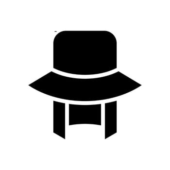 fishing hat icon symbol vector template collection