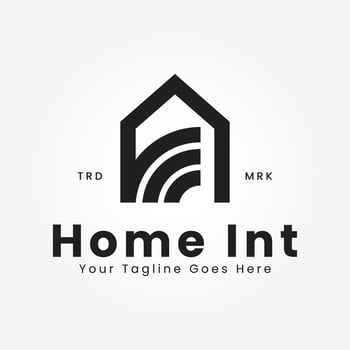 Smart Home vector icon illustration. Home internet symbol icon